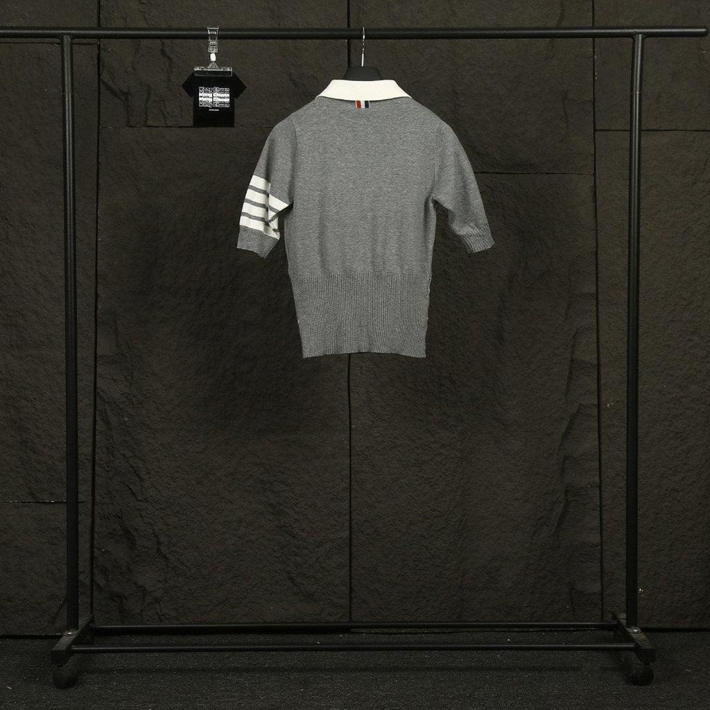 Test2-Thom Browne Dog Motif Knit Polo Shirt — back