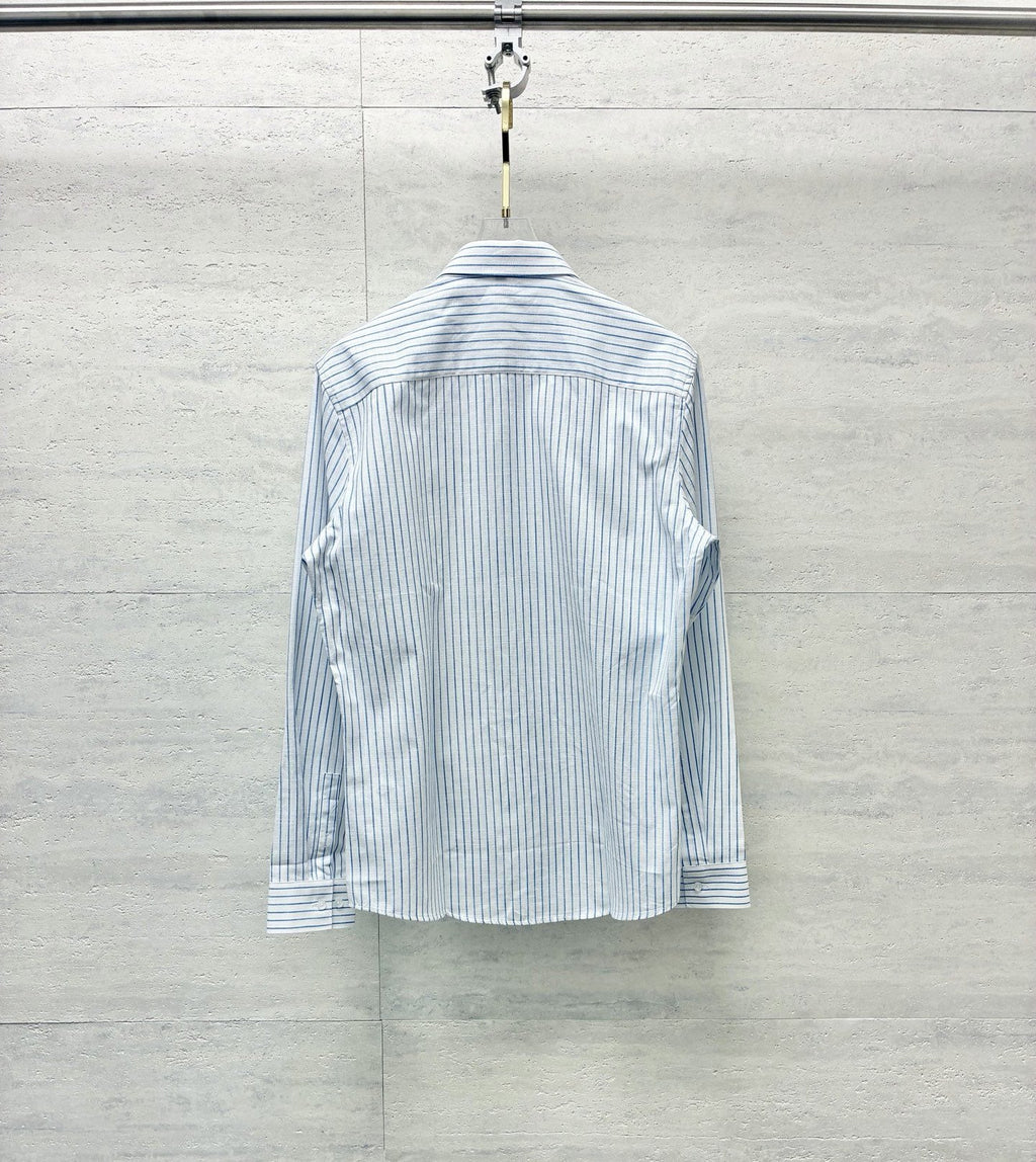 Test2-Ralph Lauren Striped Embroidered Long-Sleeve Button-Up Shirt — back