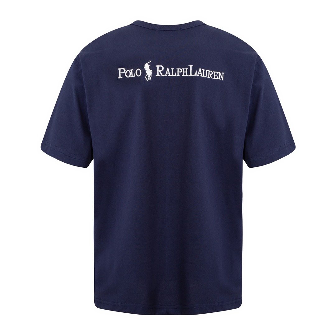 Test2-Ralph Lauren Embroidered Letter Relaxed Crewneck T-Shirt — front
