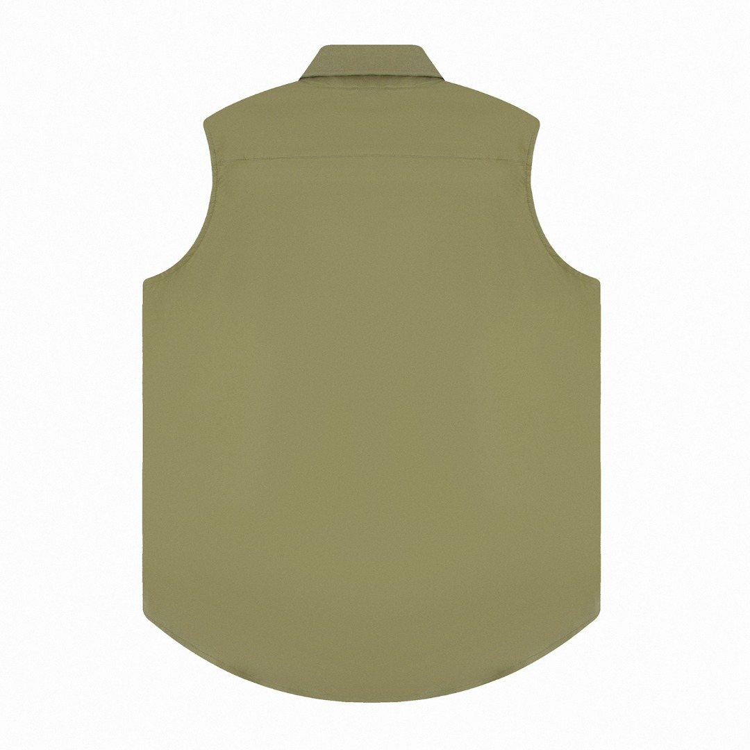 Test2-Ralph Lauren Sleeveless Oxford Button-Front Shirt — back