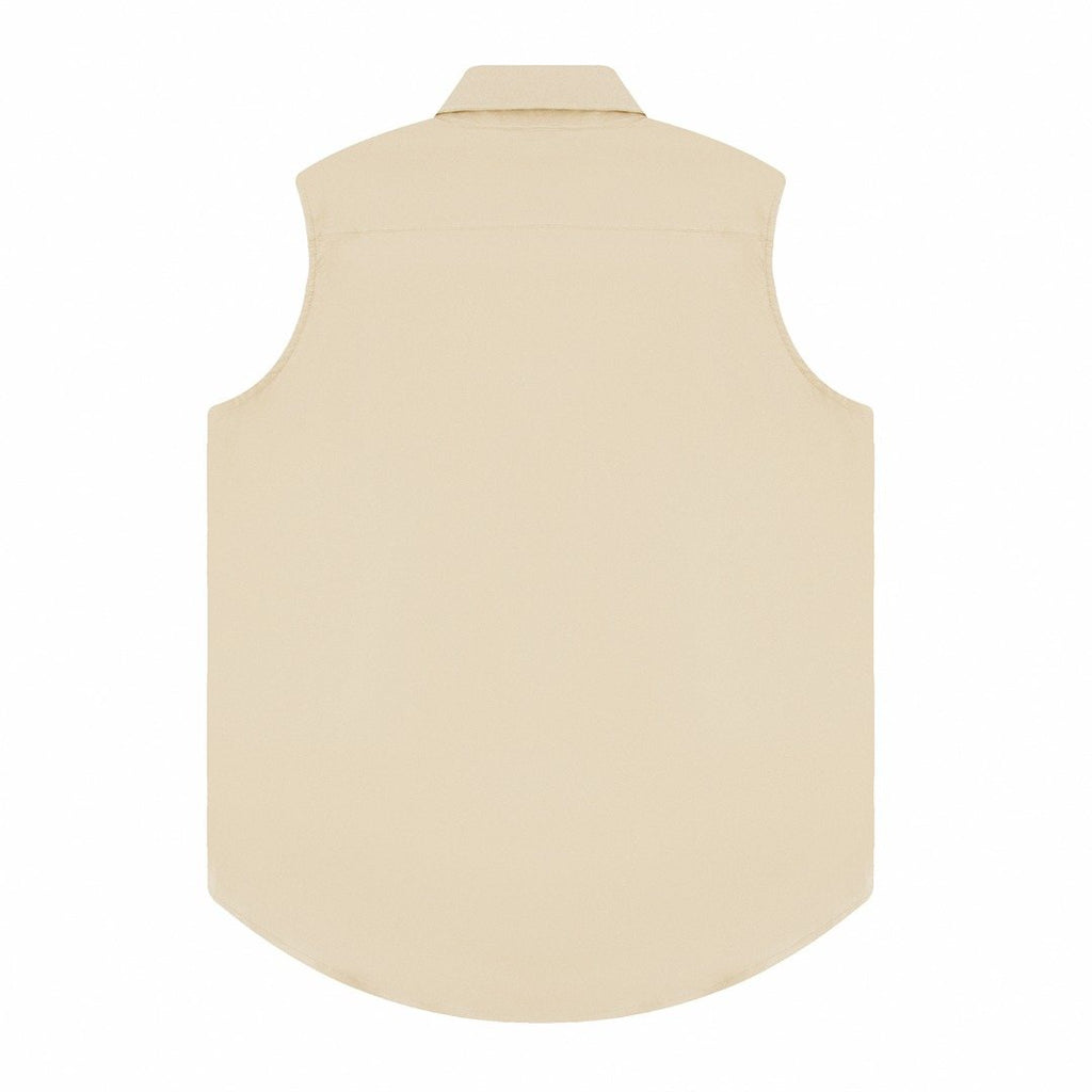 Test2-Ralph Lauren Sleeveless Oxford Button-Front Shirt — back