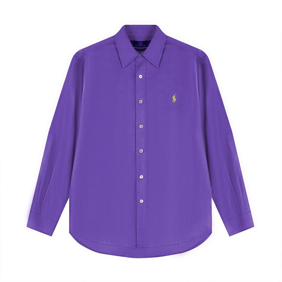 Test2-Ralph Lauren Embroidered Cotton-Blend Slub Linen Long-Sleeve Shirt — front