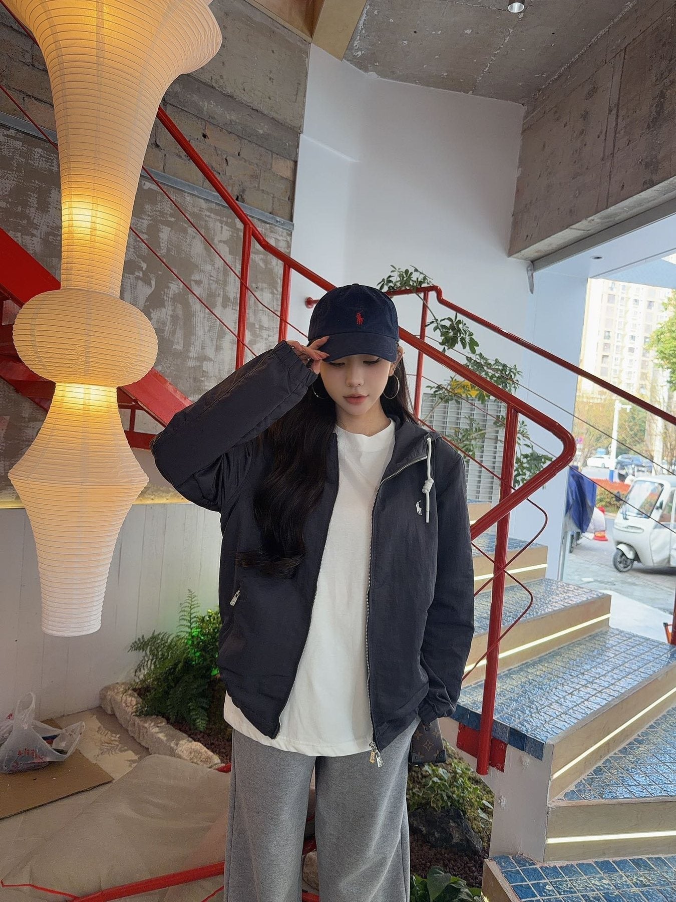 Test2-Ralph Lauren Embroidered Pony Hooded Jacket — model