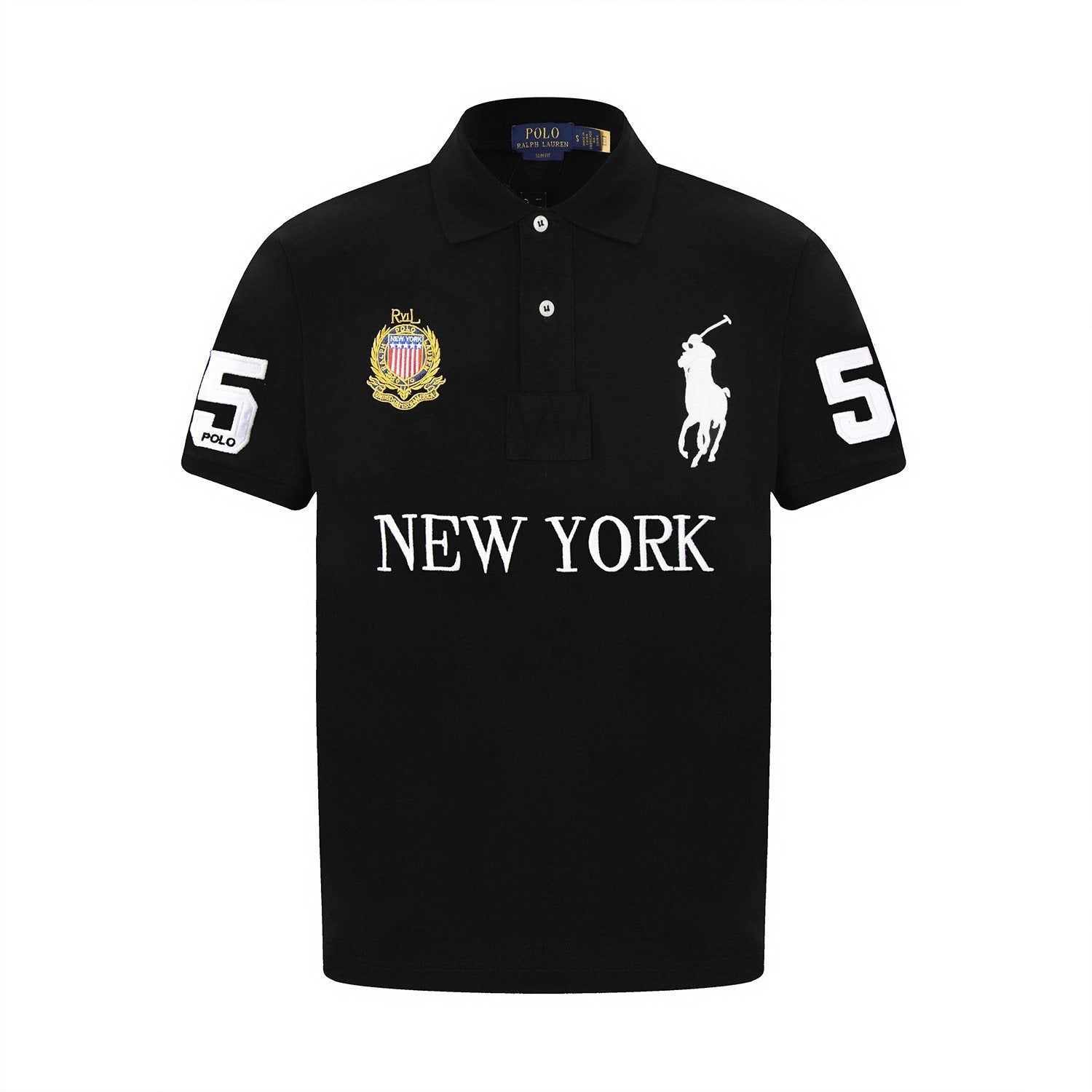Test2-Ralph Lauren New York Embroidered Short-Sleeve Polo Shirt — hero