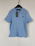 Test2-Ralph Lauren Women's Cable-Knit Short-Sleeve Polo Shirt — hero