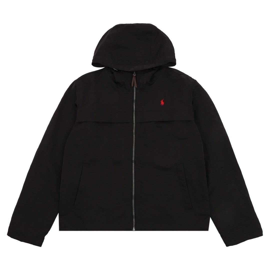 Test2-Ralph Lauren Embroidered Horse Logo Hooded Jacket — front