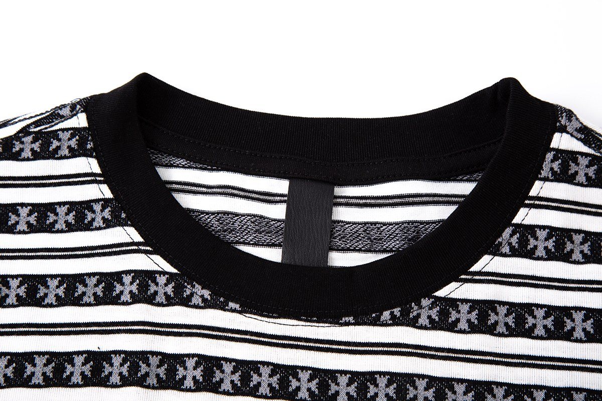 Test2-Chrome Hearts Striped Jacquard Knit T-Shirt — detail