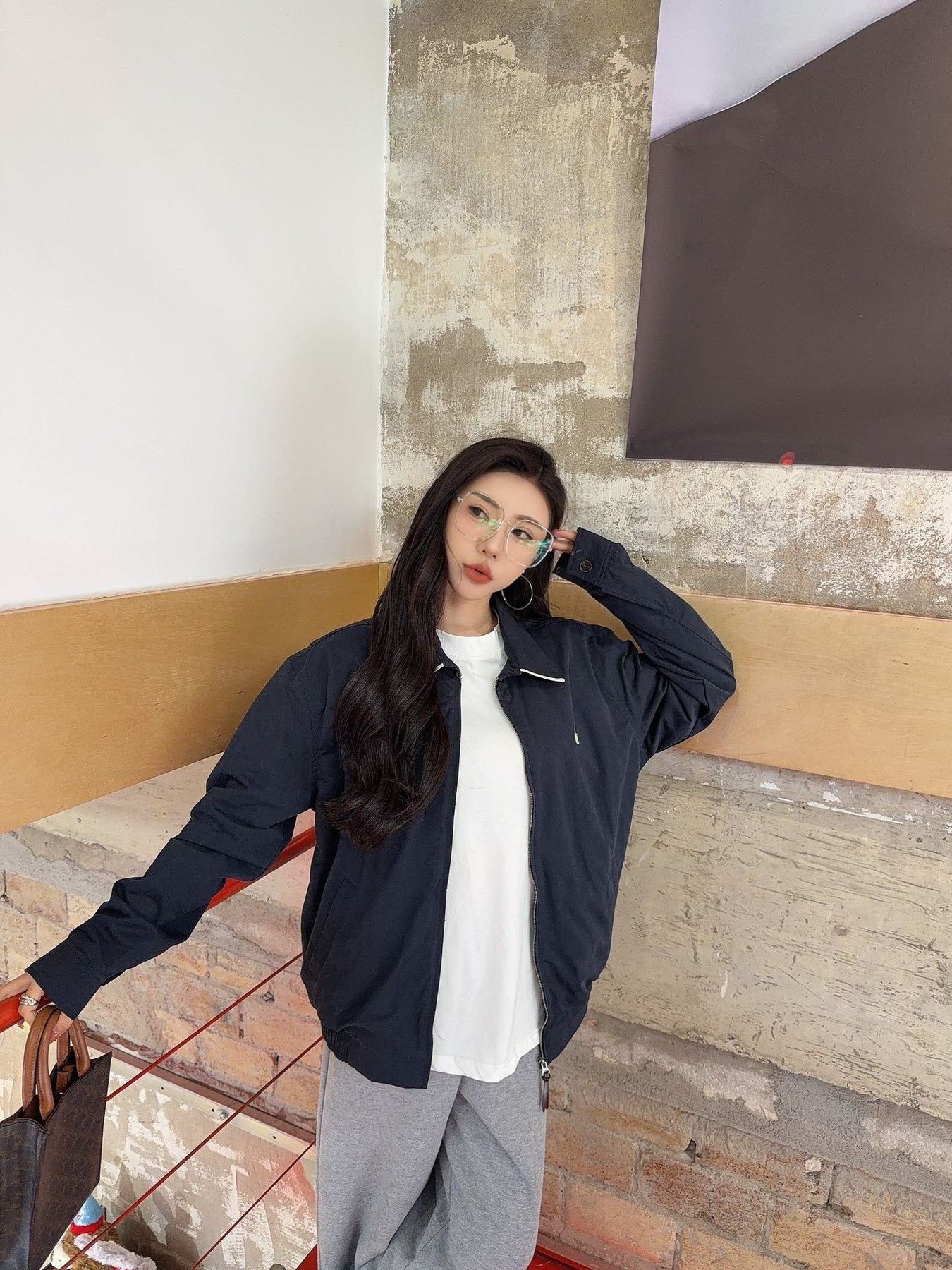 Test2-Ralph Lauren Embroidered Pony Zip-Up Jacket — model