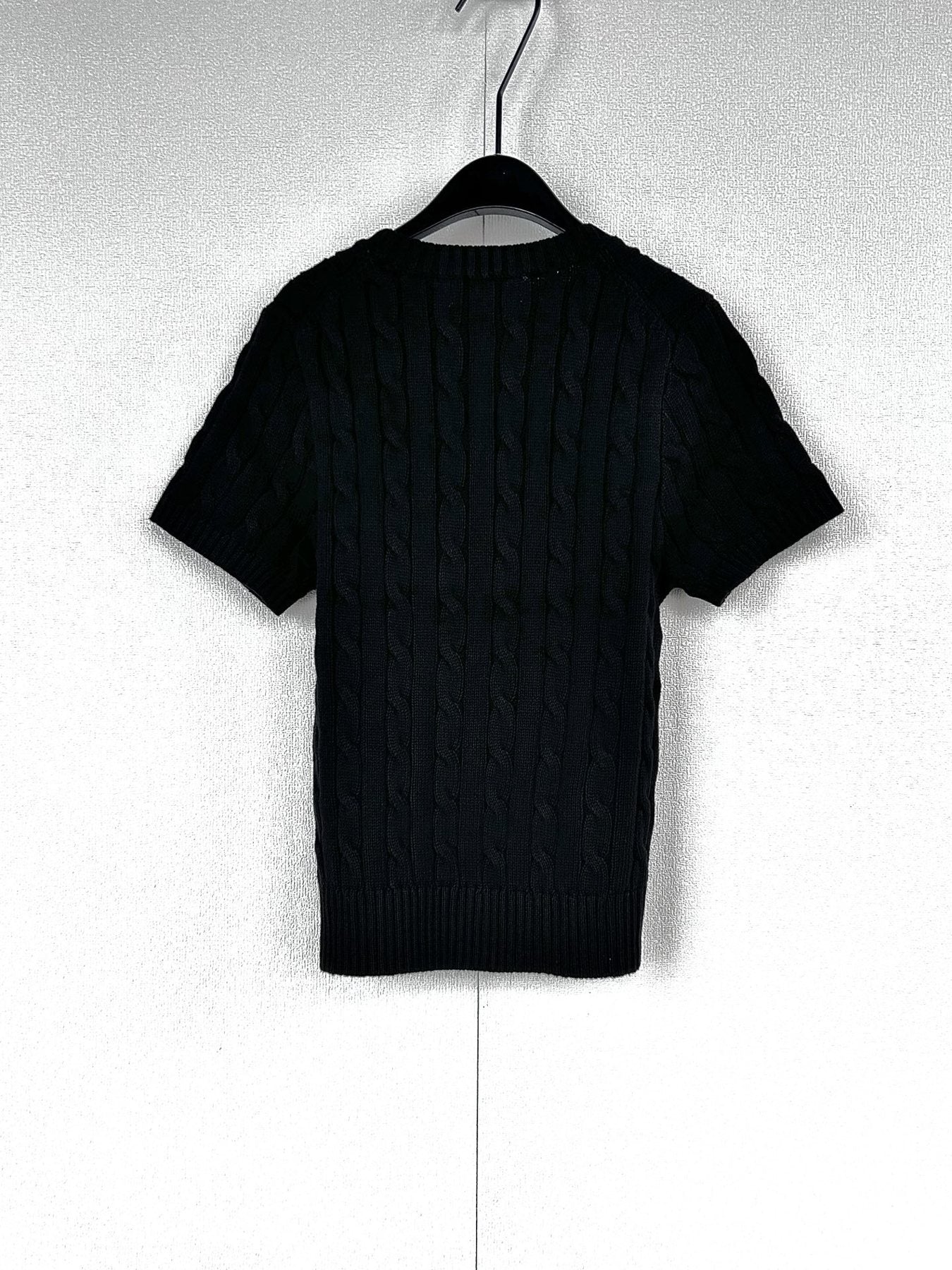 Test2-Ralph Lauren Women's Short-Sleeve Cable-Knit Sweater — back