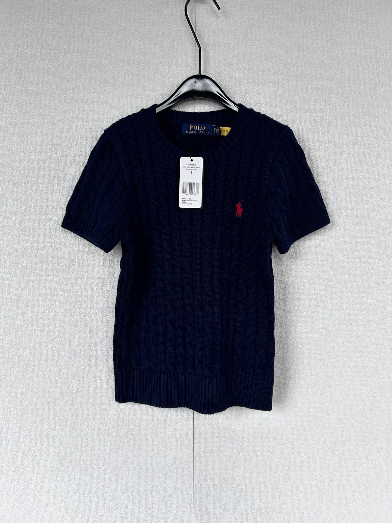 Test2-Ralph Lauren Women's Short-Sleeve Cable-Knit Sweater — front