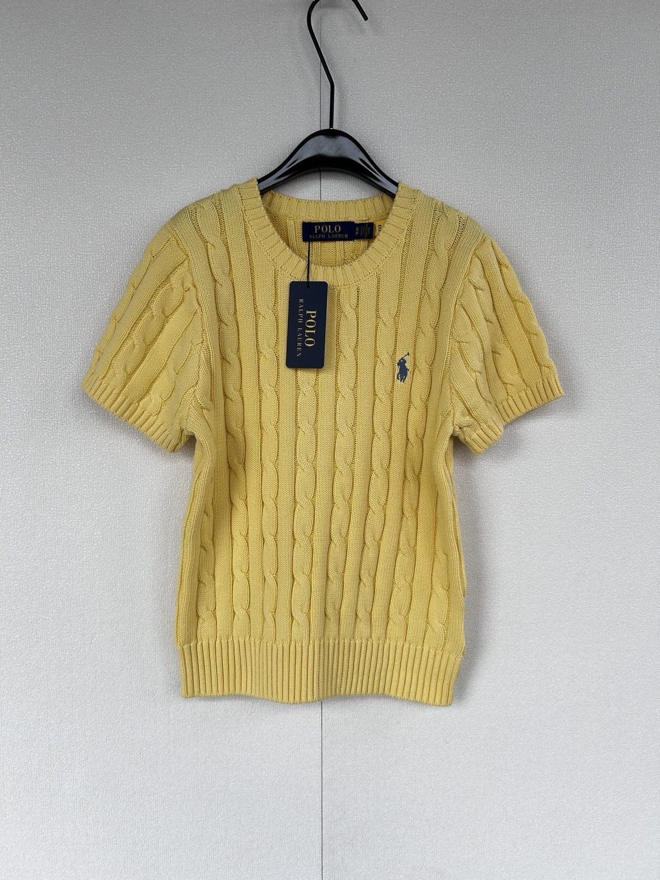 Test2-Ralph Lauren Women's Short-Sleeve Cable-Knit Sweater — front