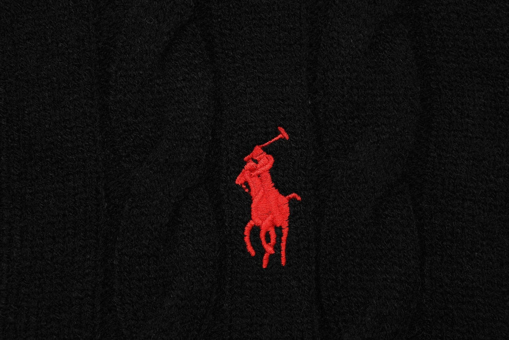 Test2-Ralph Lauren Cable-Knit Quarter-Zip Sweater — detail