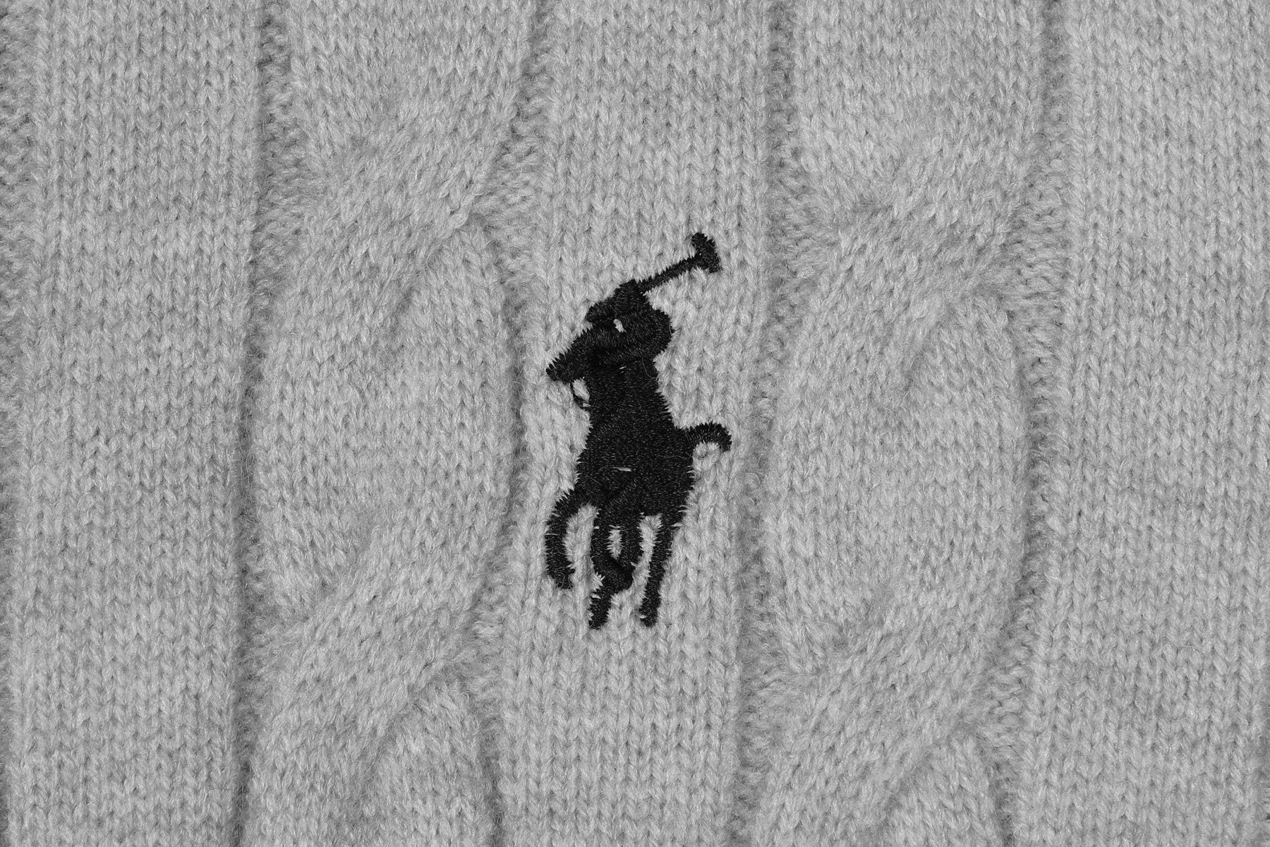 Test2-Ralph Lauren Cable-Knit Quarter-Zip Sweater — detail