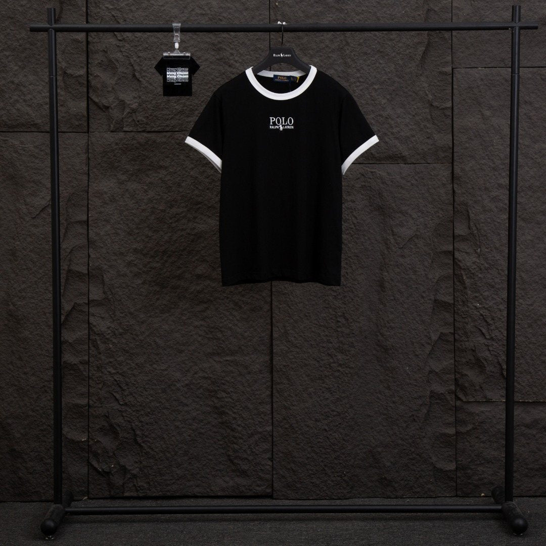 Test2-Ralph Lauren Contrast-Trim Logo T-Shirt — front