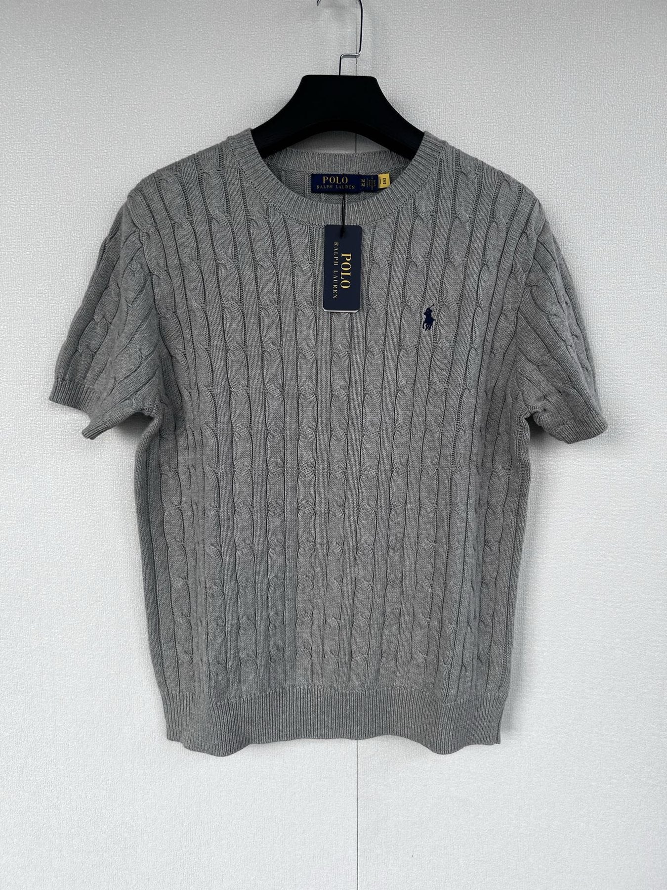 Test2-Ralph Lauren Short-Sleeve Cable-Knit Sweater — front