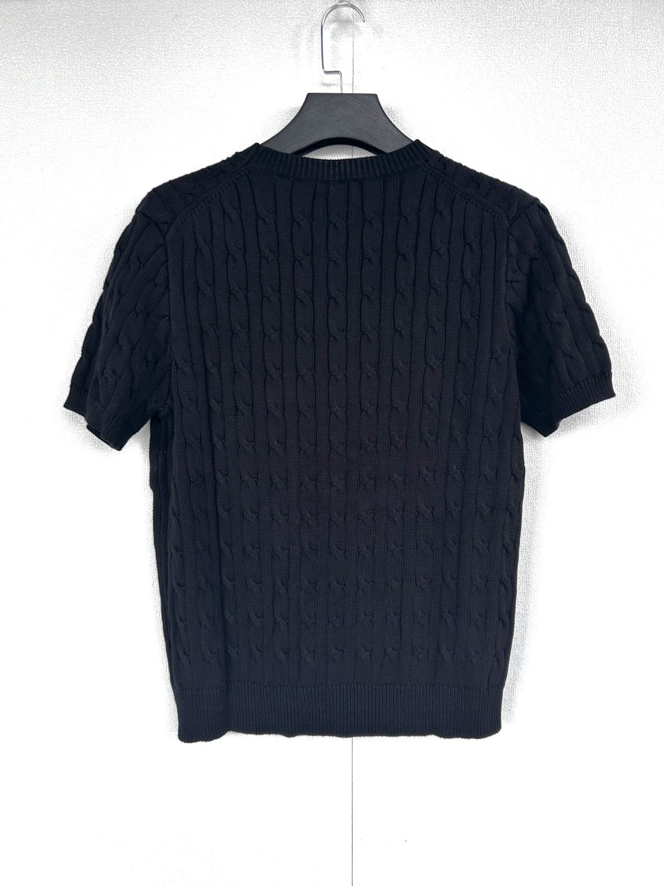 Test2-Ralph Lauren Short-Sleeve Cable-Knit Sweater — back