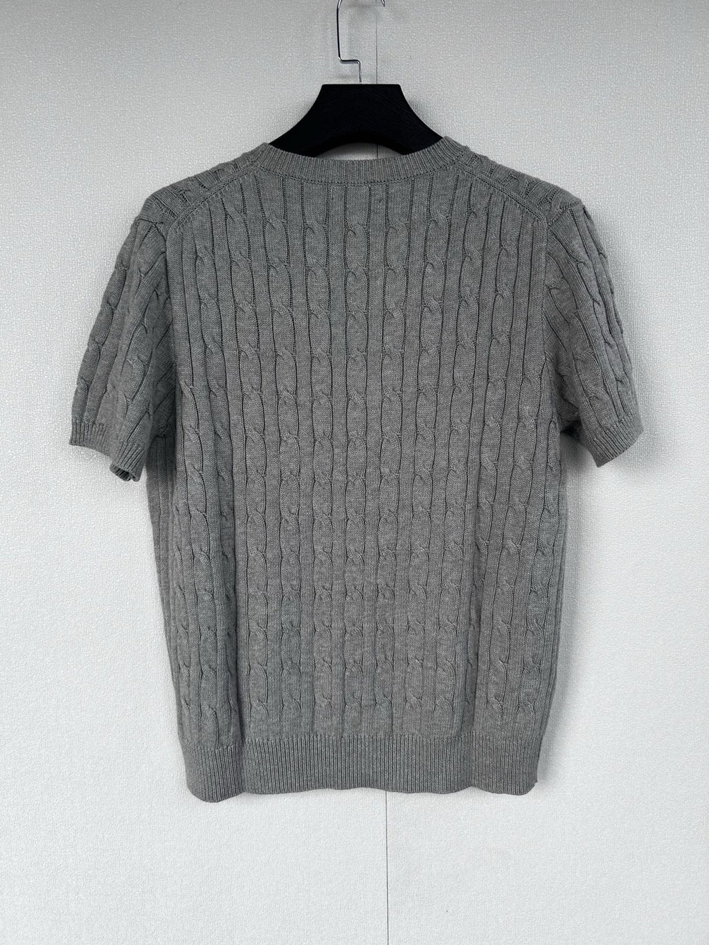 Test2-Ralph Lauren Short-Sleeve Cable-Knit Sweater — back