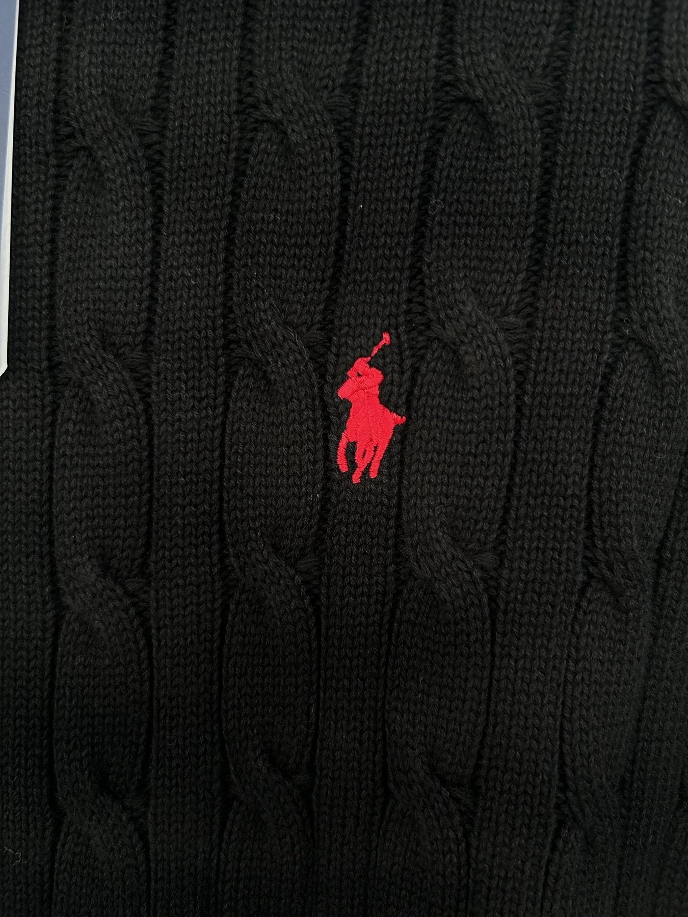 Test2-Ralph Lauren Short-Sleeve Cable-Knit Sweater — detail