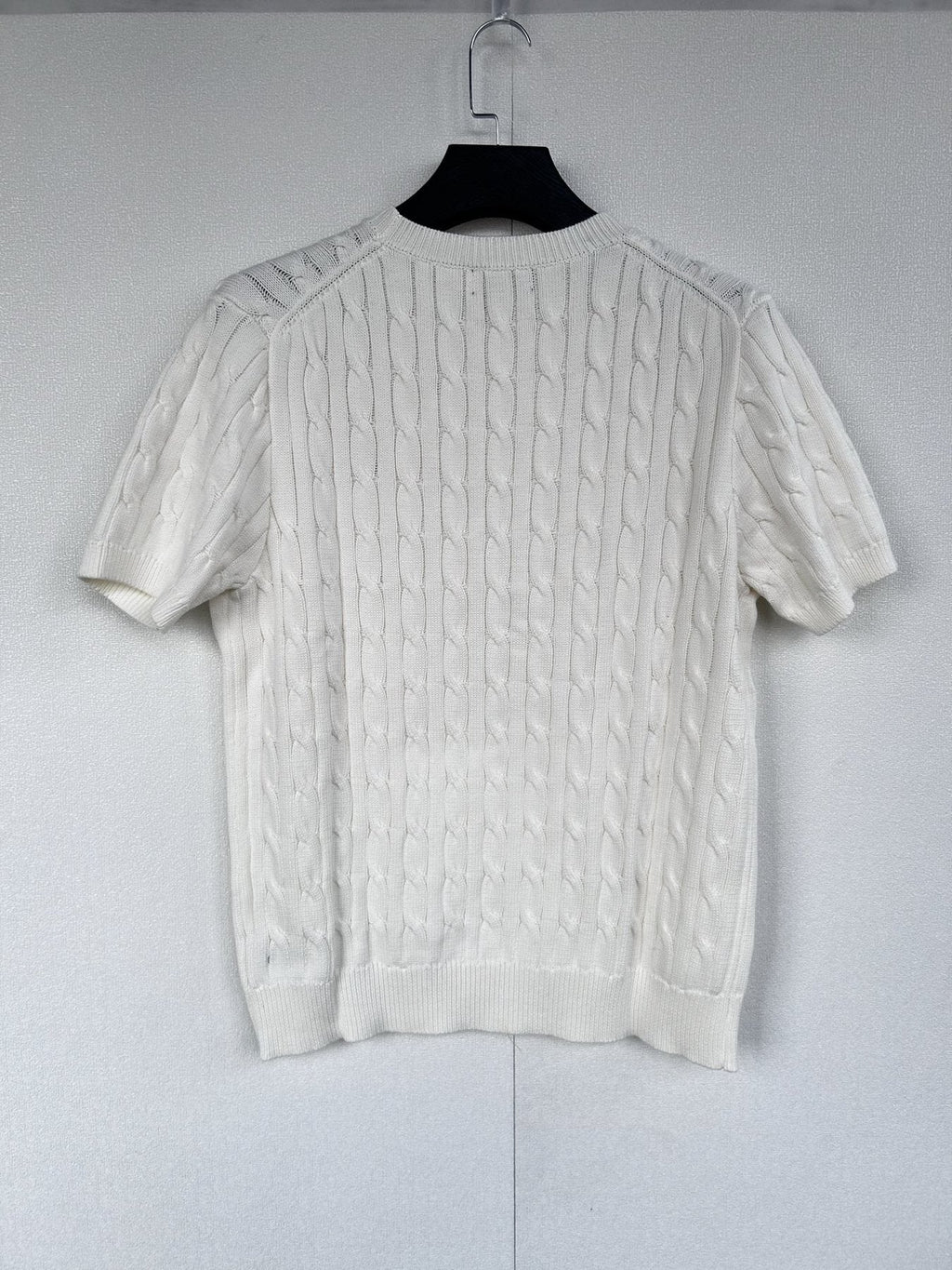 Test2-Ralph Lauren Short-Sleeve Cable-Knit Sweater — back