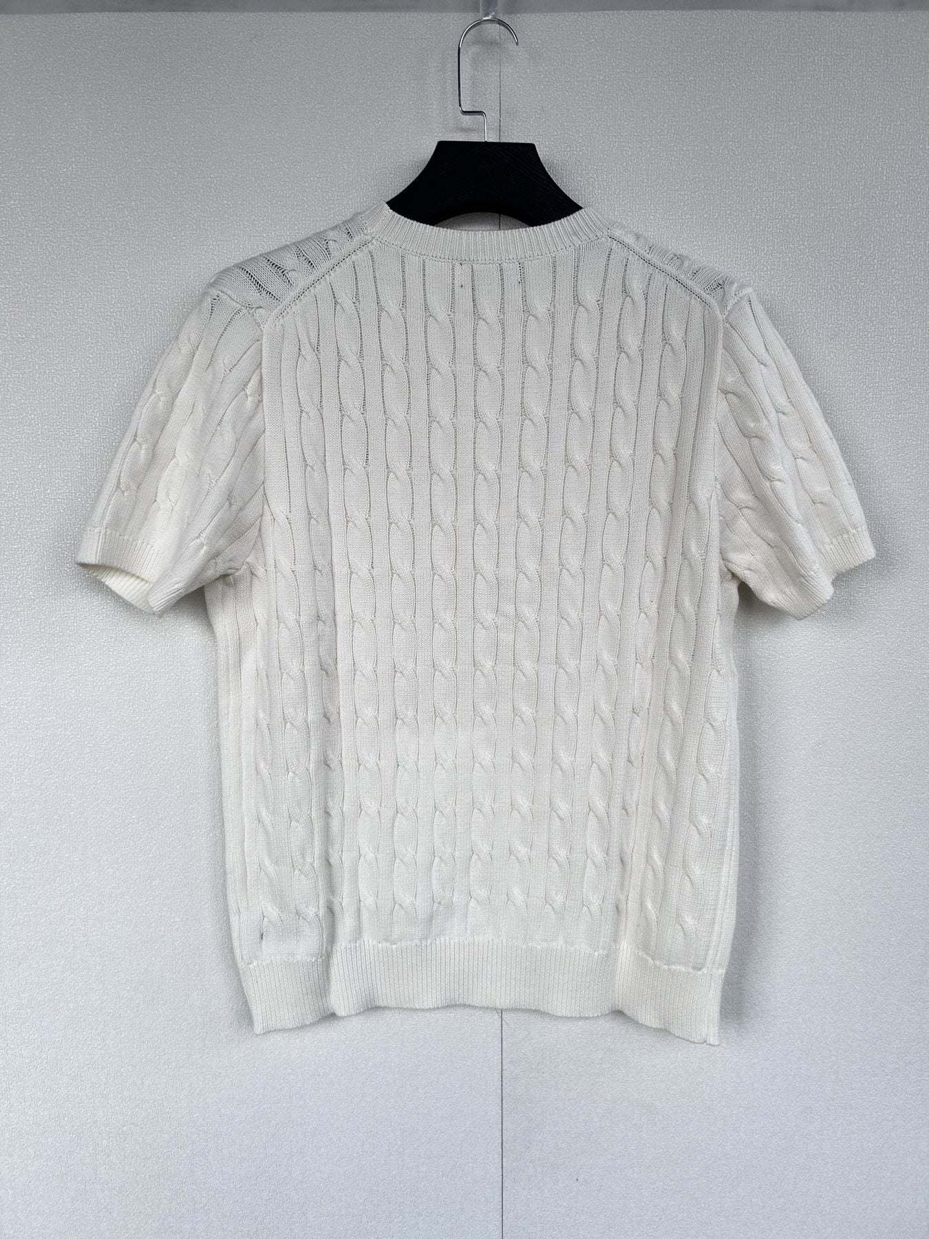 Test2-Ralph Lauren Short-Sleeve Cable-Knit Sweater — back