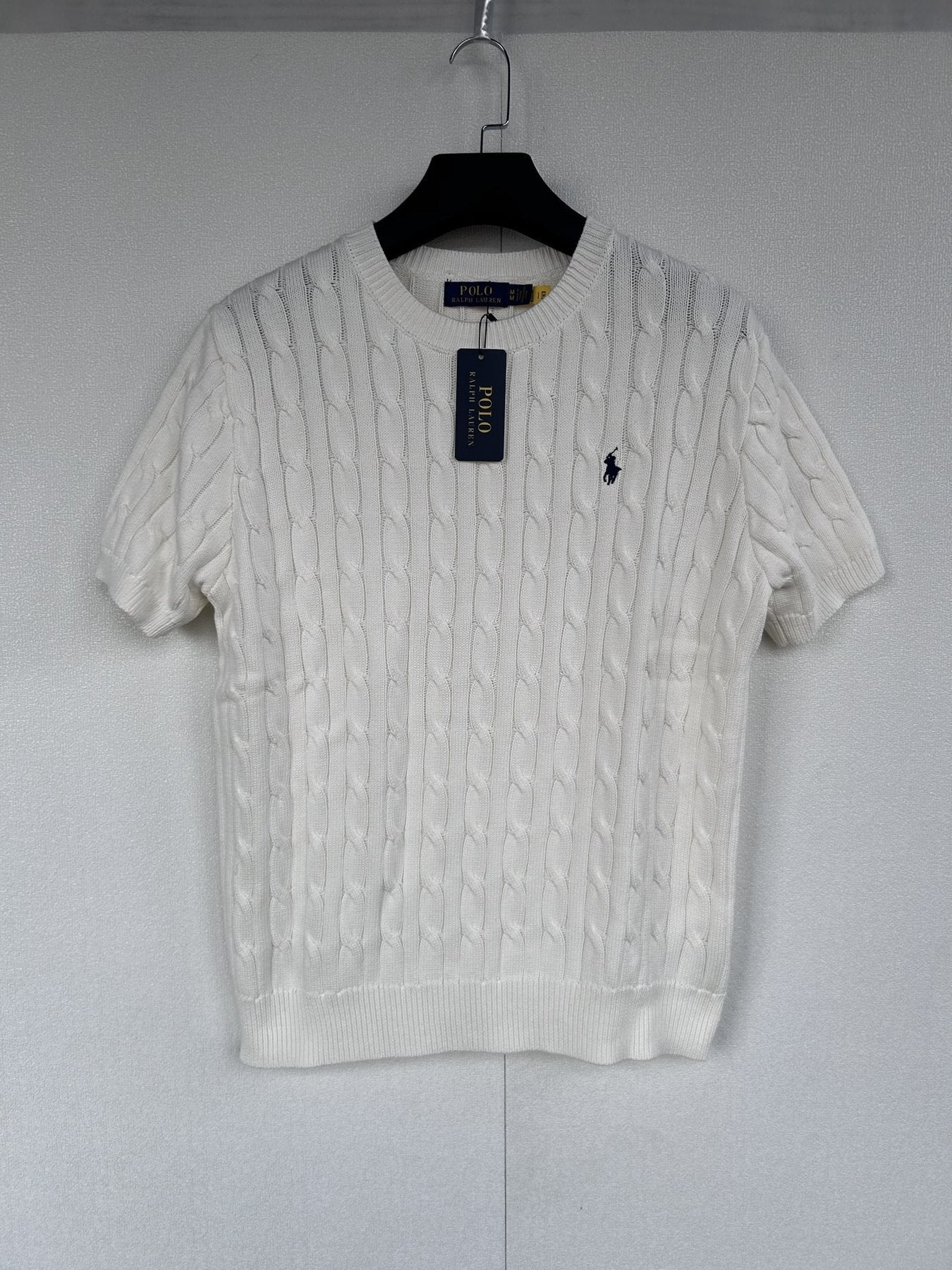 Test2-Ralph Lauren Short-Sleeve Cable-Knit Sweater — front