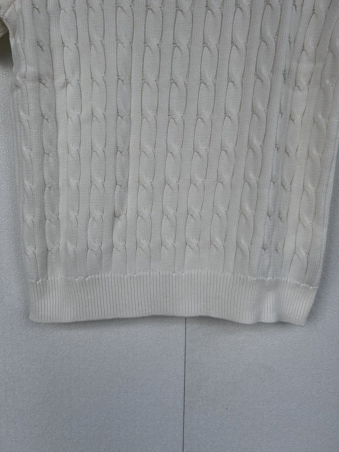 Test2-Ralph Lauren Short-Sleeve Cable-Knit Sweater — detail