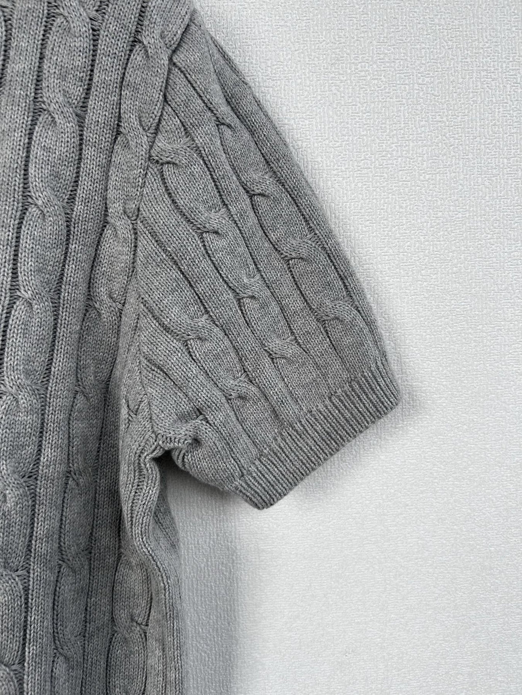 Test2-Ralph Lauren Short-Sleeve Cable-Knit Sweater — side