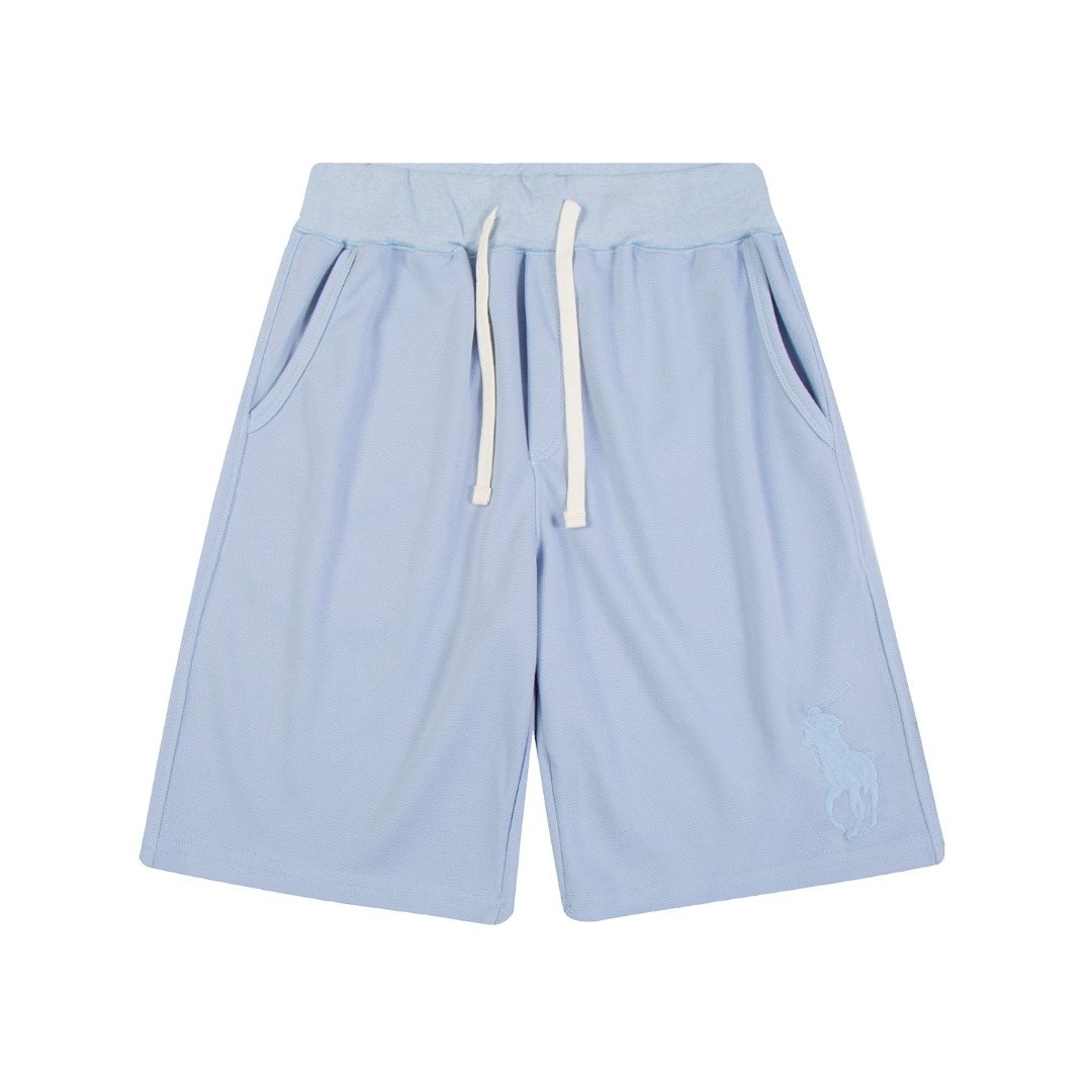 Test2-Ralph Lauren Big Pony Embroidered Drawstring Shorts — front